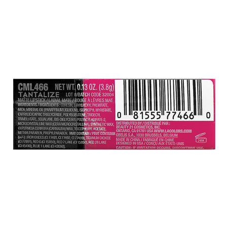 L.A. Colors Matte Lipstick, 3.8g, CML466 Tantalize - Image 2