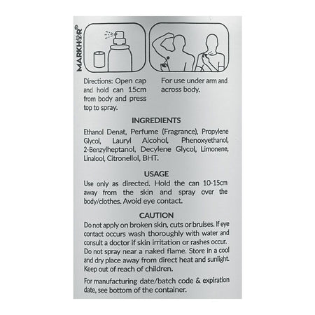Markhor Gamma No Gas Deodorant Body Spray, For Men, 120ml - Image 3