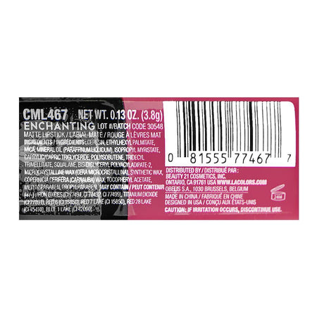 L.A. Colors Matte Lipstick, 3.8g, CML467 Enchanting - Image 2