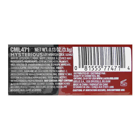L.A. Colors Matte Lipstick, 3.8, CML471 Mysterious - Image 2