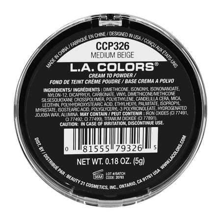 L.A. Colors Cream To Powder, 5g, CCP326 Medium Beige - Image 3