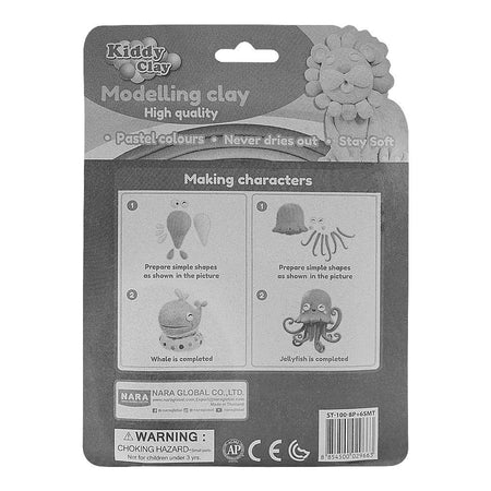 Kiddy Clay 8 Colors Modeling Clay Set With 6 Molds, ST-100-8+6SMT - Image 2
