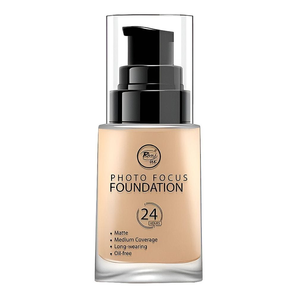 Rivaj UK Photo Focus Liquid Foundation, Matte, Medium Coverage, Oil Free, Long Lasting, 30ml, No. 02 - Main Image