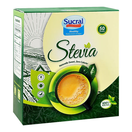 Sucral Stevia Sachets Box, 50-Pack - Main Image