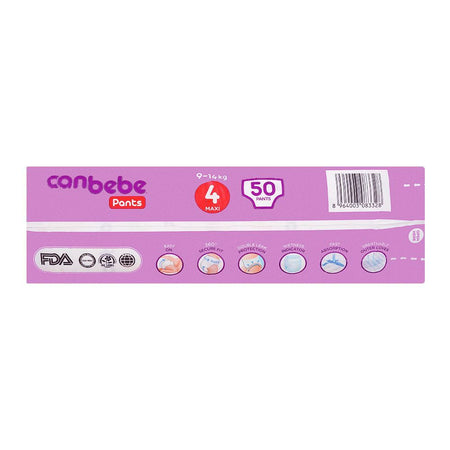 Canbebe Baby Pants Jumbo Pack, No.4 Maxi, 9-14 Kg, 50-Pack - Image 3