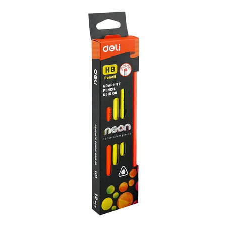 Deli Neon HB Graphite Pencil Assorted 12-Pack, EU51600 - Main Image
