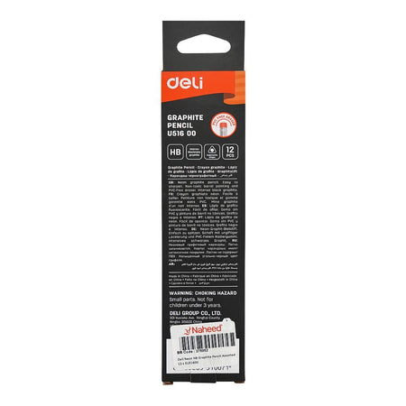 Deli Neon HB Graphite Pencil Assorted 12-Pack, EU51600 - Image 2