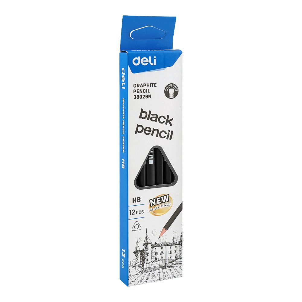 Deli Graphite Black Pencil Box, E38029 - Main Image