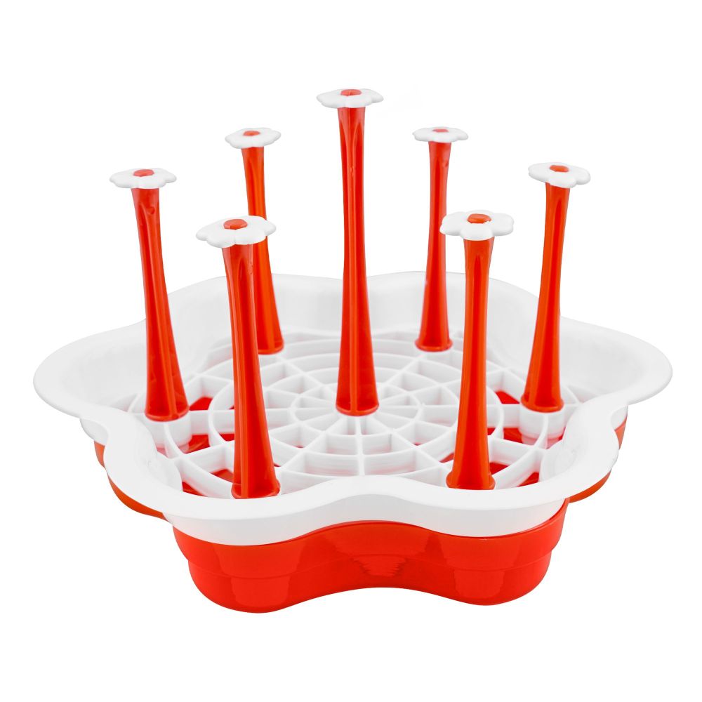 Appollo Plastic Victoria Glass Stand, Red, 11.22 x 14.37 x 6.02 inches - Main Image