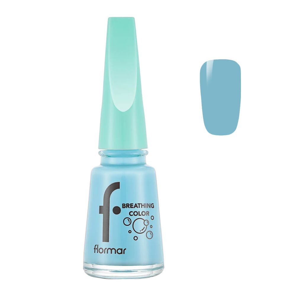 Flormar Breathing Color Nail Polish, 11ml, 014 Pretty Blue - Main Image