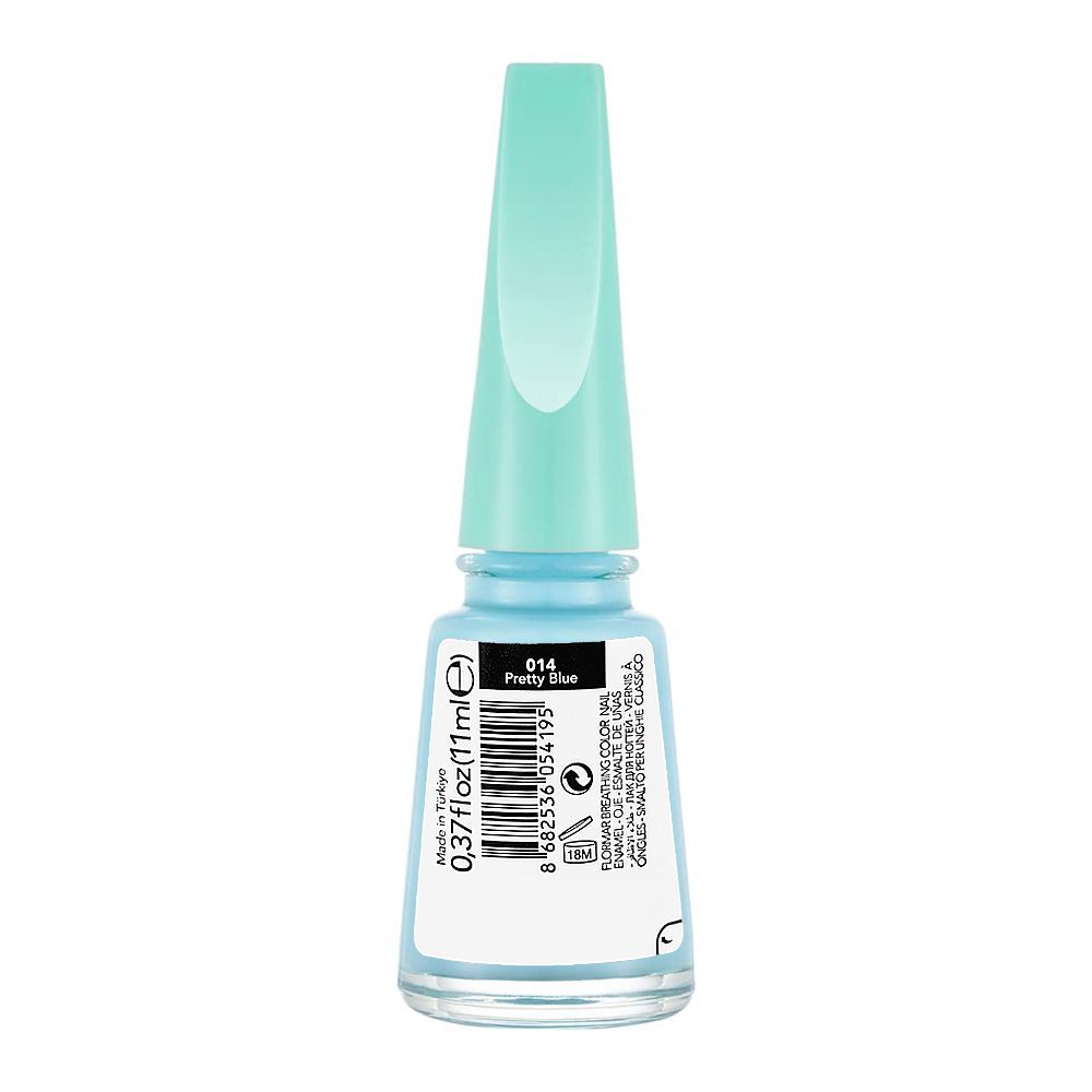Flormar Breathing Color Nail Polish, 11ml, 014 Pretty Blue - Image 2
