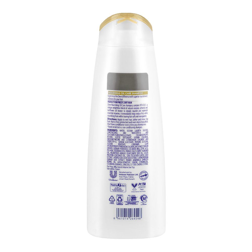 Dove Damage Therapy Nourishing Oil Bio-Protein Care Shampoo, For Dry Hair, 360ml - Image 2