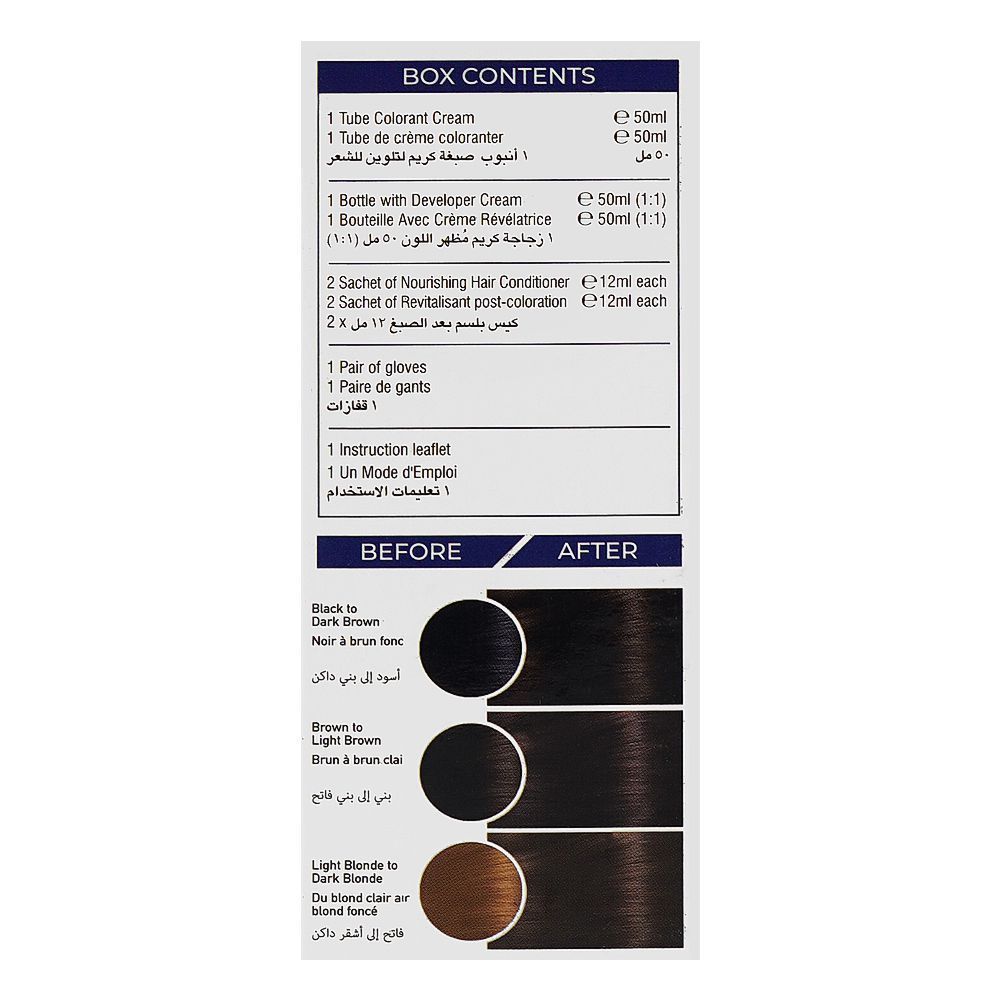 Cosmo No Ammonia Safe & Easy Permanent Hair Color - Salon Quality Hair Color, 5.0 Light Brown - Image 4