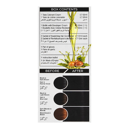 Cosmo Color Xpress 3X Nourishing Care Permanent Hair Color - Salon-Quality Hair Dye, 1.0 Jet Black - Image 4