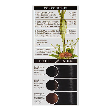 Cosmo Color Xpress 3X Nourishing Care Permanent Hair Color - Salon-Quality Hair Dye, 2.0 Natural Black - Image 4