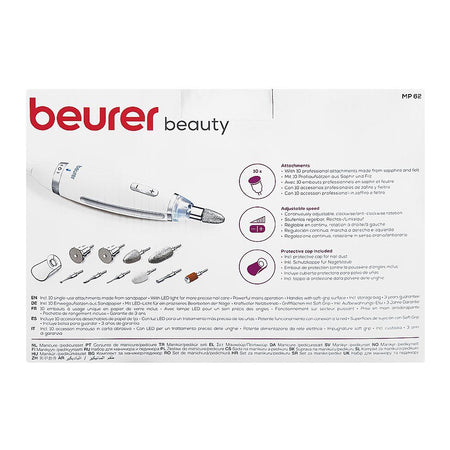 Beurer Electric Nail Drill Manicure & Pedicure Kit with 10 Bits, MP62 - Image 5