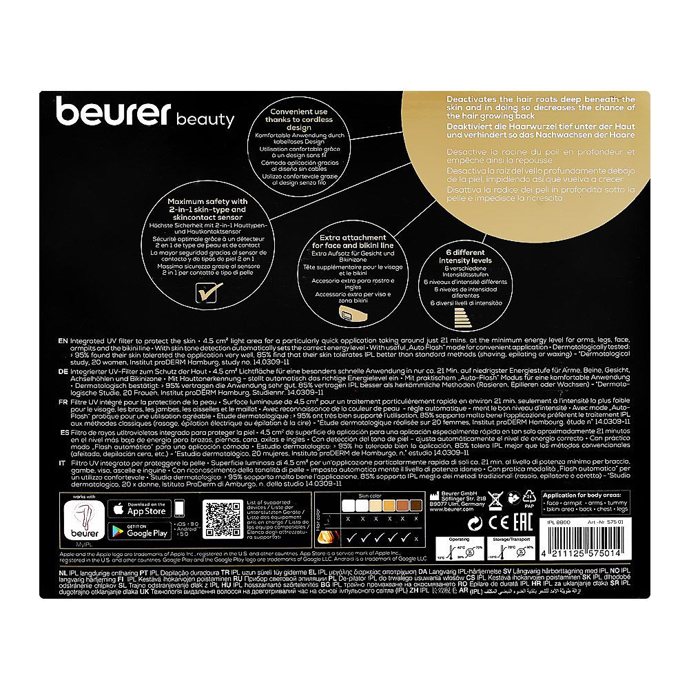 Beurer Beauty Velvet Skin Pro Long Lasting IPL Hair Removal Device, IPL-8800 - Image 6
