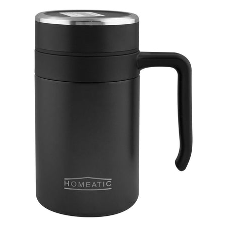Homeatic Stainless Steel Coffee Mug, 500ml, Black, HKD-5167 - Main Image
