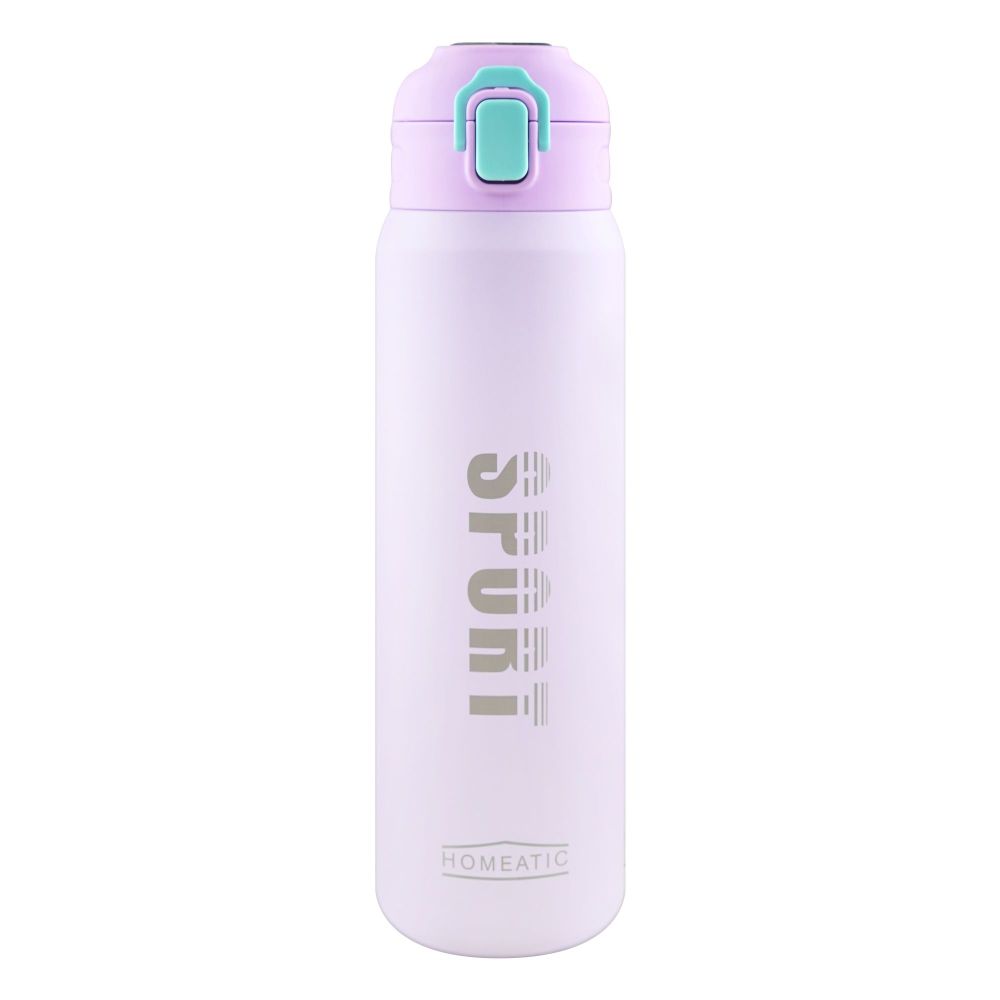 Homeatic Stainless Steel Water Bottle, 800ml, Purple, HKD-7023 - Main Image