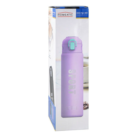 Homeatic Stainless Steel Water Bottle, 800ml, Purple, HKD-7023 - Image 4