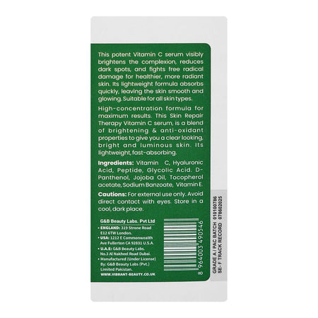 Vibrant Beauty Skin Repair Therapy Vitamin C Serum, 30ml - Image 3