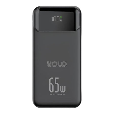 Yolo Turbo Power Bank (20000mAh, 65W), Black, Y-704 - Main Image
