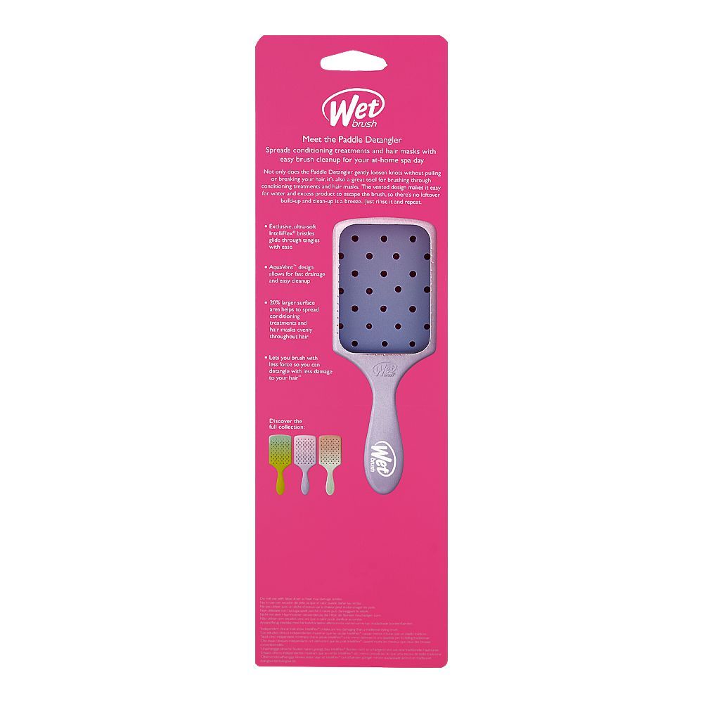 Wet Brush Paddle Detangler Hair Brush, Feel Good Ombre Pink & Purple (BWR831FGOPP) - Image 6