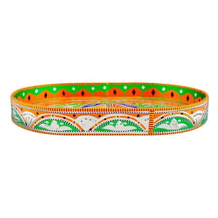 Star Shine Truck Art Chamakpatti Serving Tray, Large, Multicolor - Main Image