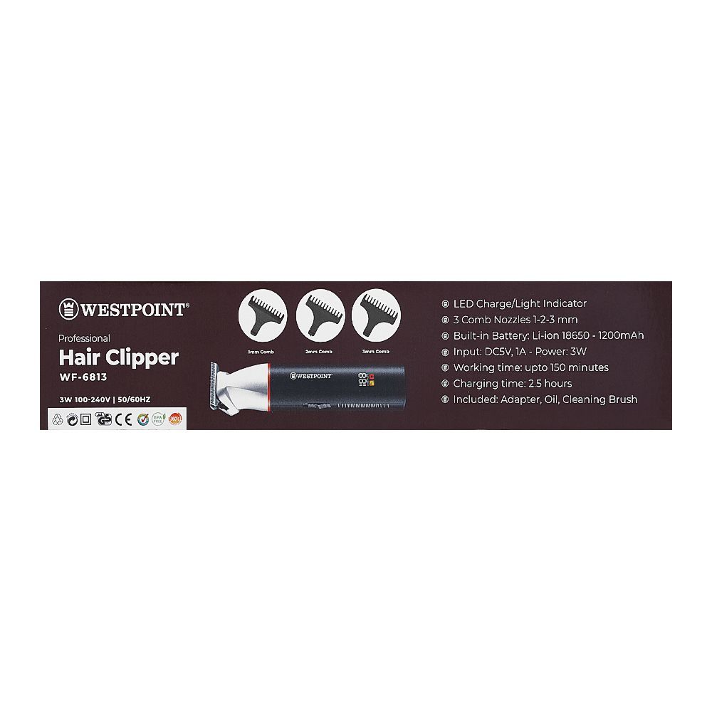 West Point Professional Hair Clipper, WF-6813 - Image 3