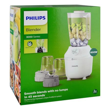 Philips 3000 Series Blender, 2000ml Plastic Jug, 600W, HR2191/30 - Image 2
