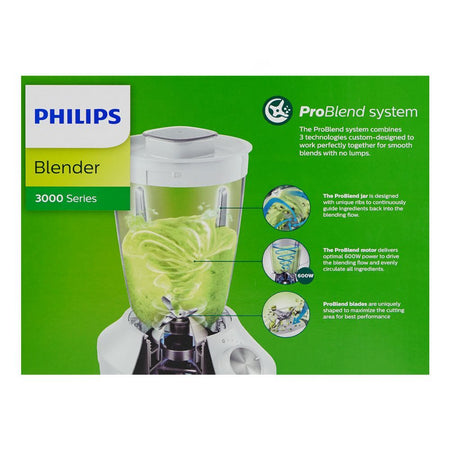 Philips 3000 Series Blender, 2000ml Plastic Jug, 600W, HR2191/30 - Image 6