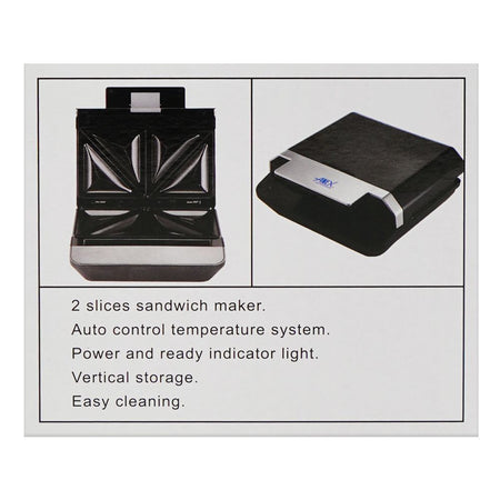 Anex Deluxe Sandwich Maker, 750W, Black & Silver, AG-2046 - Image 6