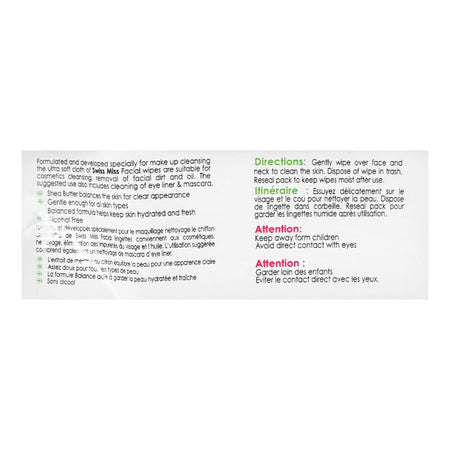 Swiss Miss Soft Touch Makeup Removing Wipes with Lemon & Mint, Alcohol Free, For All Skin Types - Image 4