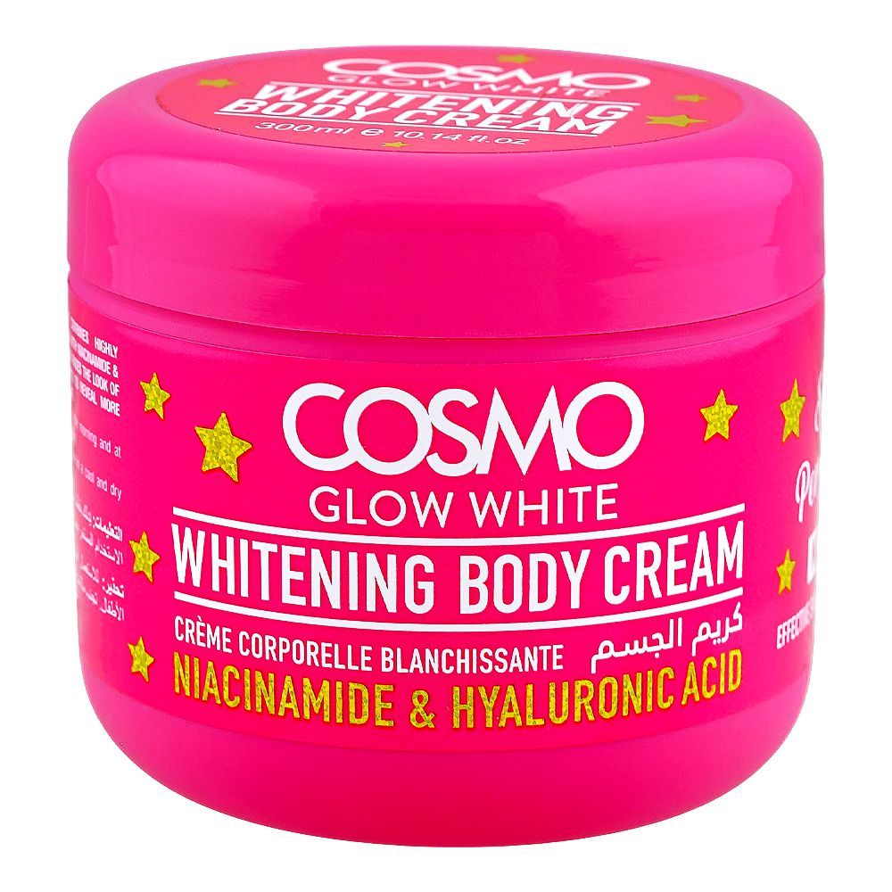 Cosmo Glow White Skin Perfector Whitening Body Cream with Niacinamide & Hyaluronic Acid, 300ml - Main Image