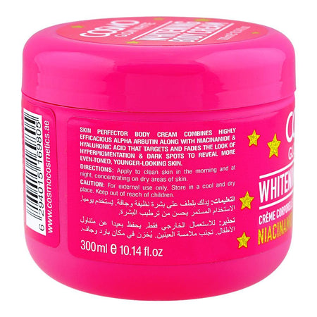 Cosmo Glow White Skin Perfector Whitening Body Cream with Niacinamide & Hyaluronic Acid, 300ml - Image 2