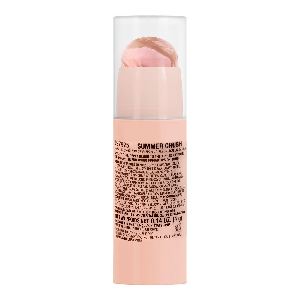 L.A. Girl Blush Stick, 4g, G97925 Summer Crush - Image 2
