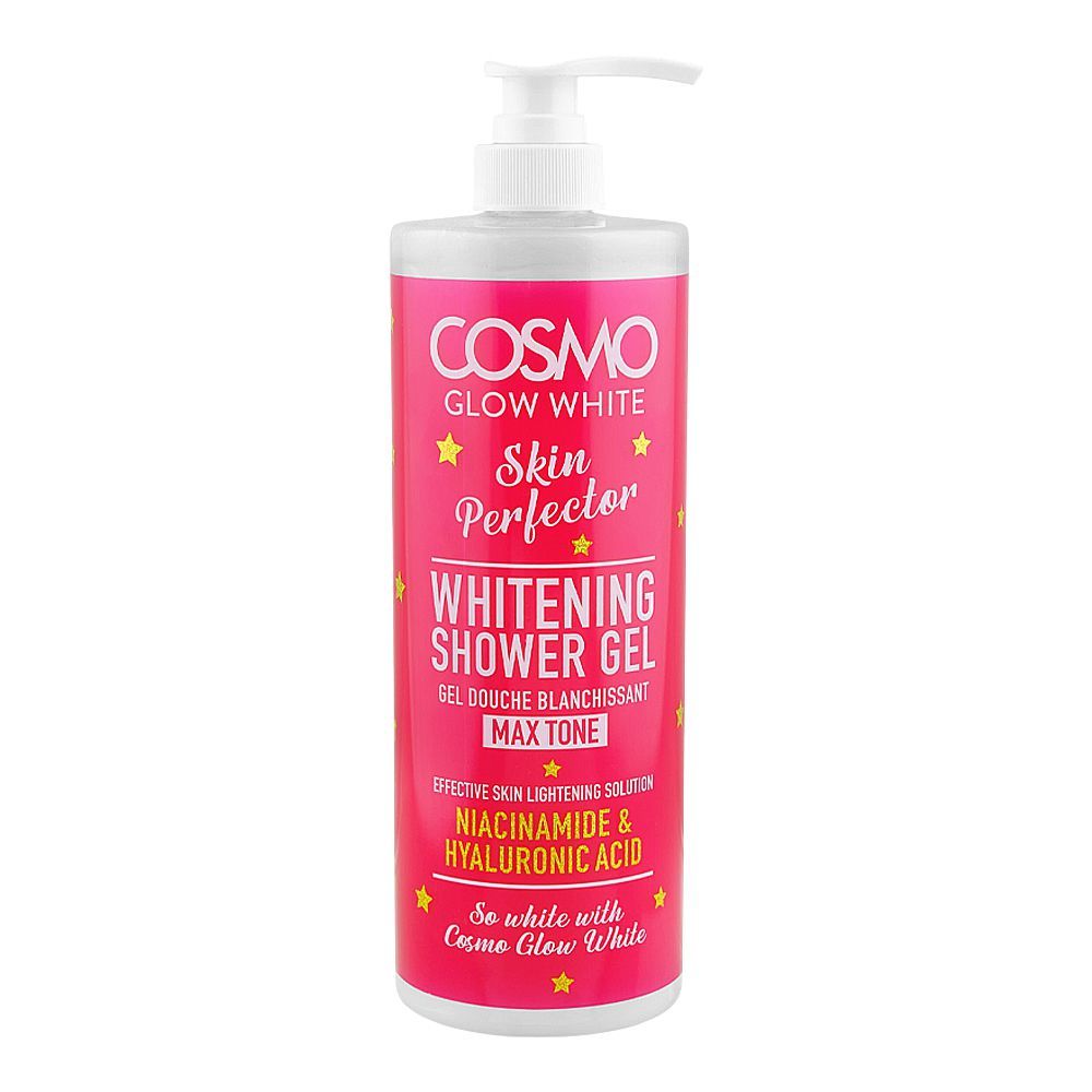 Cosmo Glow White Skin Perfector Whitening Shower Gel with Niacinamide & Hyaluronic Acid, 1000ml - Main Image