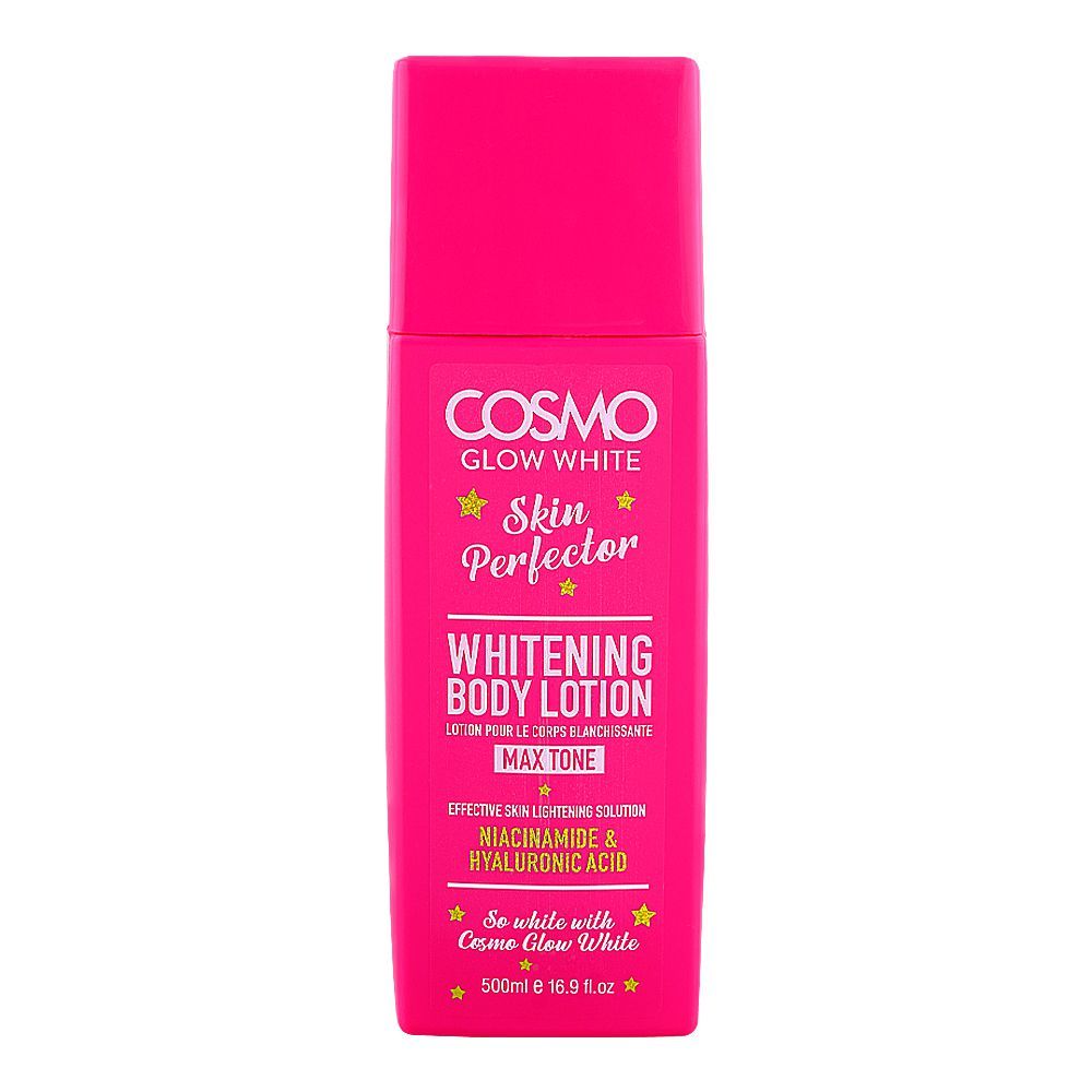 Cosmo Glow White Skin Perfector Whitening Body Lotion with Niacinamide & Hyaluronic Acid, 500ml - Main Image