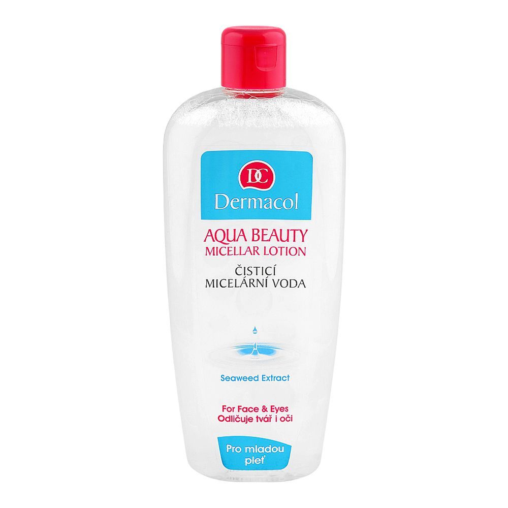 Dermacol Aqua Beauty Micellar Water Lotion Bi-Phase Makeup Remover with Panthenol, 400ml - Main Image