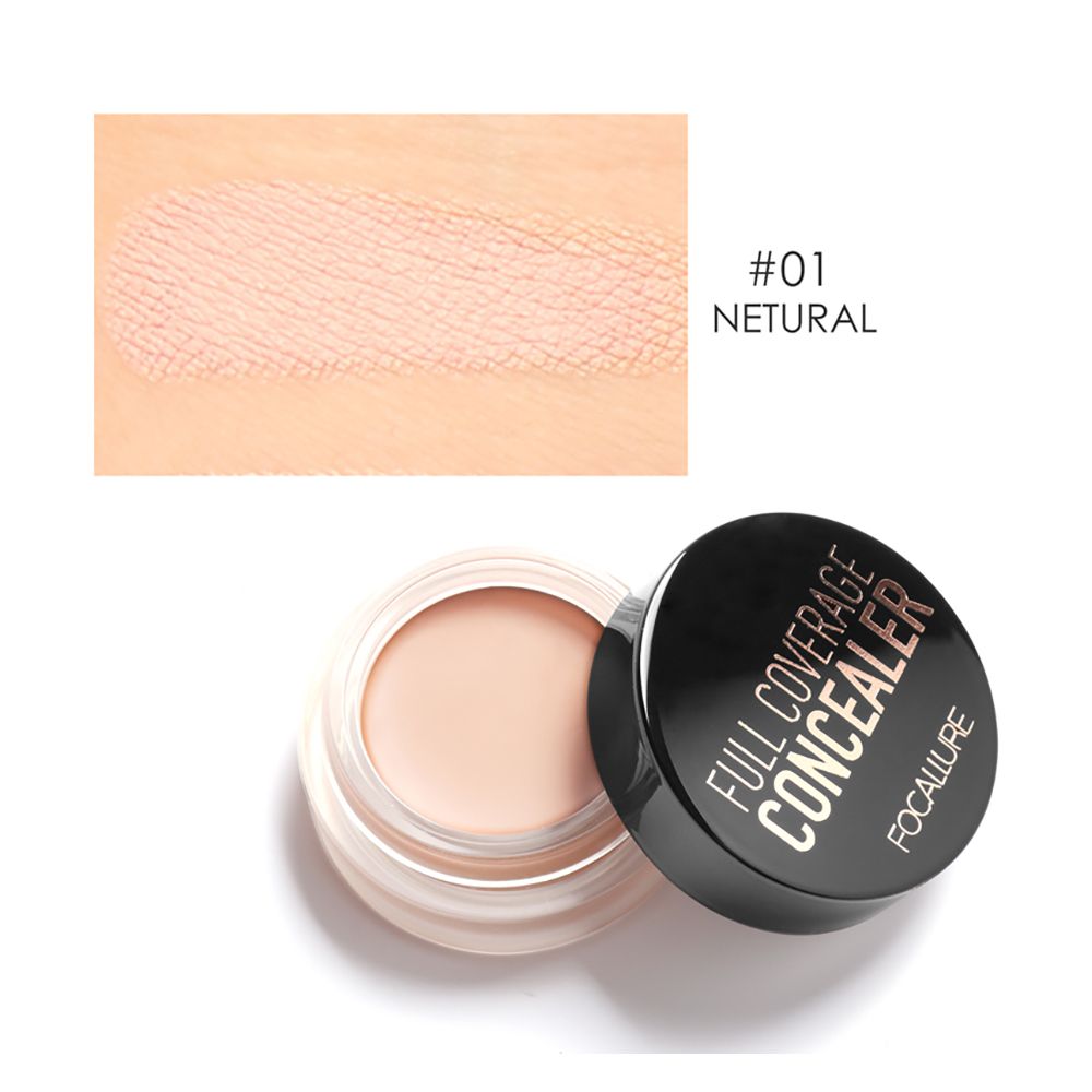 Focallure Full Coverage Concealer, Waterproof, High-Pigment, 4g, FA-58 - 01 Neutral - Main Image