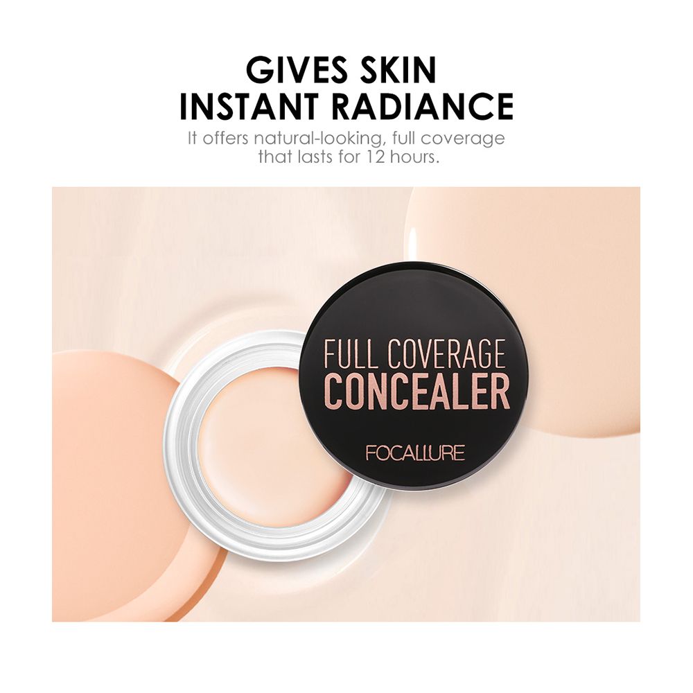 Focallure Full Coverage Concealer, Waterproof, High-Pigment, 4g, FA-58 - 01 Neutral - Image 3