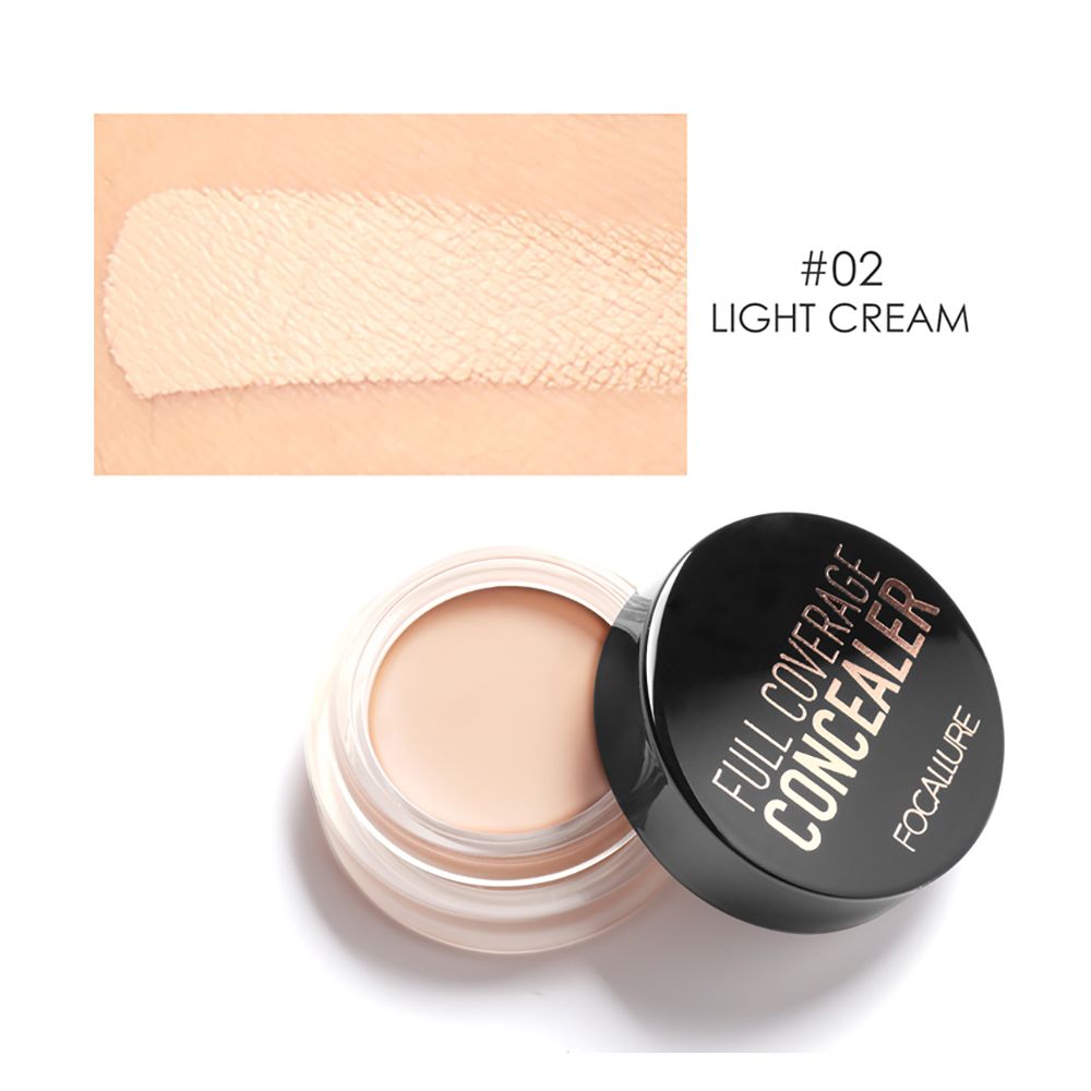 Focallure Full Coverage Concealer, Waterproof, High-Pigment, 4g, FA-58 - 02 Light Cream - Main Image