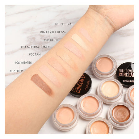 Focallure Full Coverage Concealer, Waterproof, High-Pigment, 4g, FA-58 - 02 Light Cream - Image 4