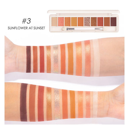 Focallure Uptown Girls 10 Color Eyeshadow Palette, FA158 - 03 Sunflower at Sunset - Image 3