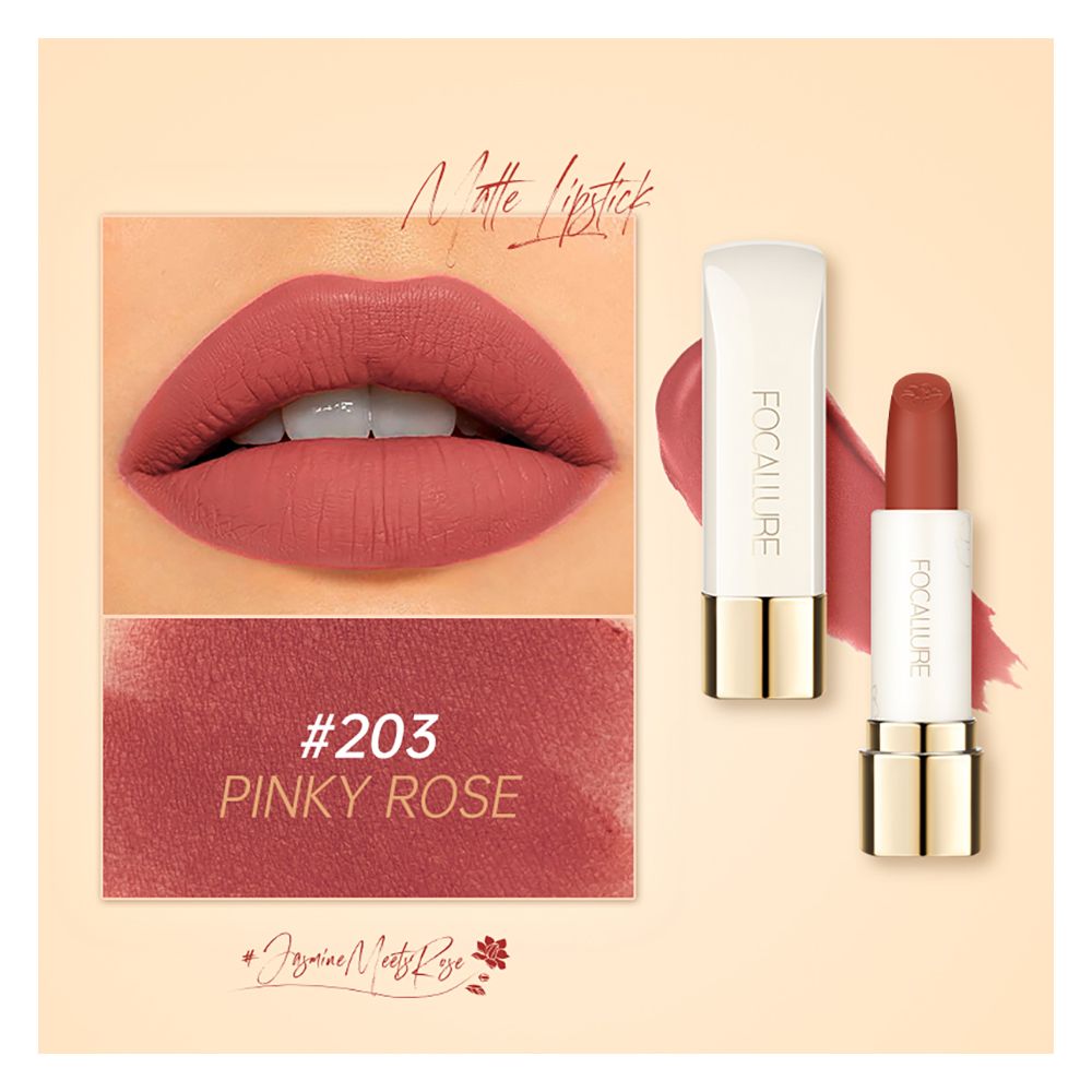 Focallure Pure Matte Lipstick, FA-203 - 203 Pinky Rose - Main Image
