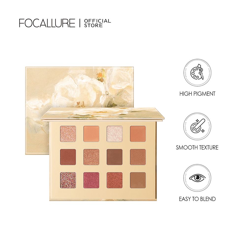 Focallure Jasmine 12 Pan Eyeshadow Palette, FA-321 - Main Image