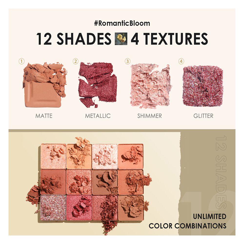 Focallure Jasmine 12 Pan Eyeshadow Palette, FA-321 - Image 2