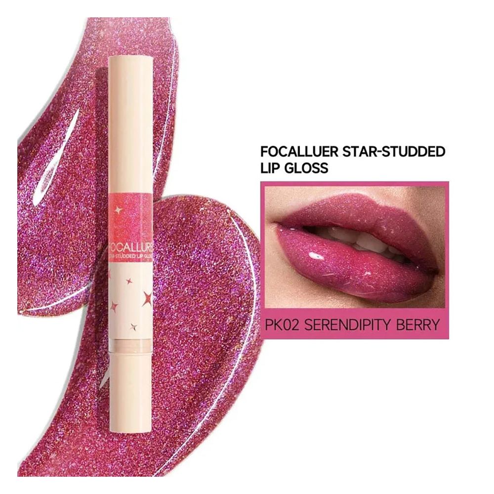 Focallure Star Studded Lip Gloss, 3g, FA-L27 - PK02 Serendipity Berry - Main Image
