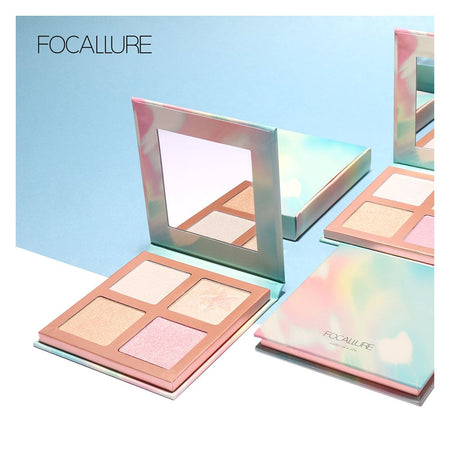 Focallure Super Star Highlighter Palette, 4 Pigmented shades, FA-63 - Image 6