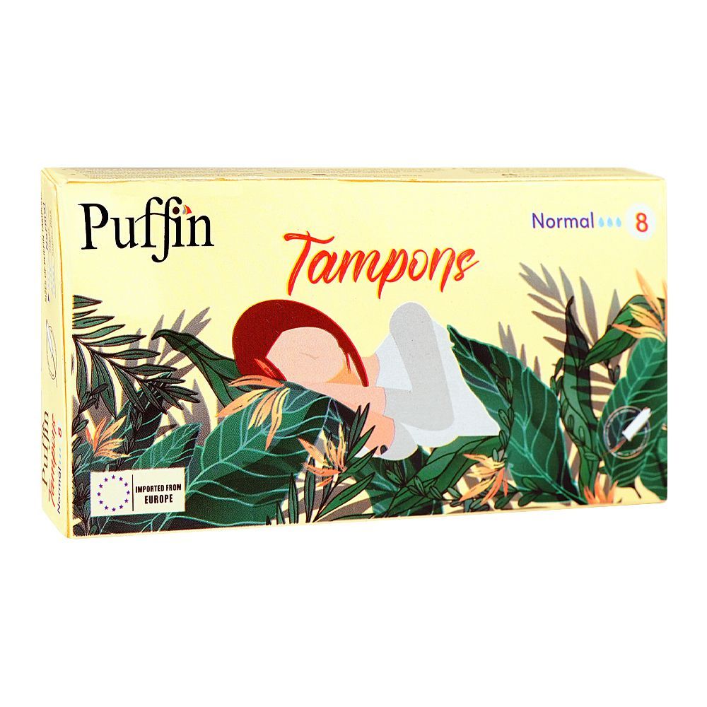 Puffin Tampons, Normal, 8-Pack - Main Image
